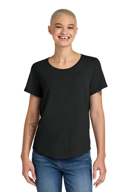 Allmade Women's Relaxed Tri-Blend Scoop Neck Tee AL2015 Deep Black