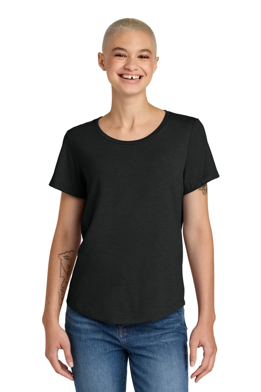 Allmade Women's Relaxed Tri-Blend Scoop Neck Tee AL2015 Deep Black