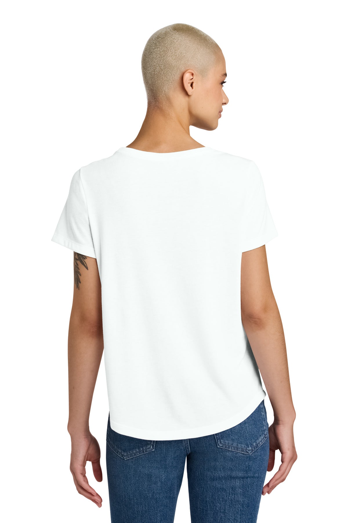 Allmade Women's Relaxed Tri-Blend Scoop Neck Tee AL2015 Fairly White