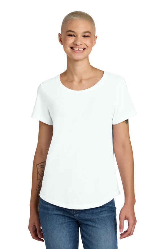 Allmade Women's Relaxed Tri-Blend Scoop Neck Tee AL2015 Fairly White