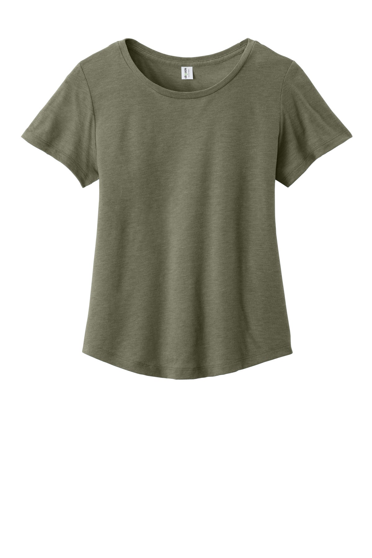 Allmade Women's Relaxed Tri-Blend Scoop Neck Tee AL2015 Olive You Green