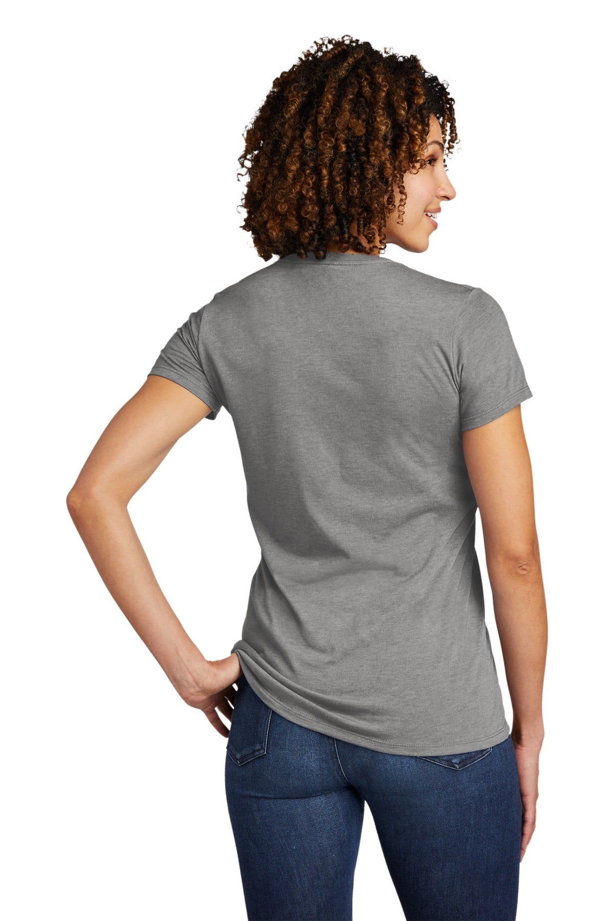 Allmade  Women's Tri-Blend V-Neck Tee AL2018 Aluminum Grey