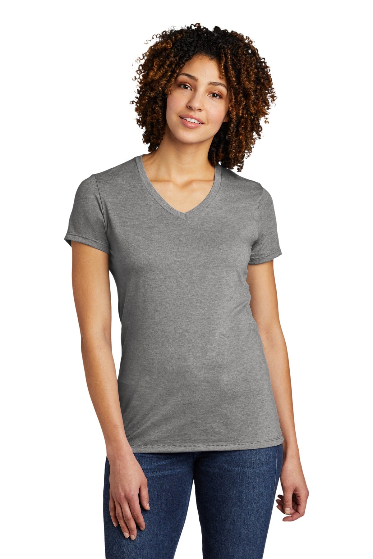 Allmade  Women's Tri-Blend V-Neck Tee AL2018 Aluminum Grey