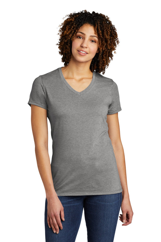 Allmade  Women's Tri-Blend V-Neck Tee AL2018 Aluminum Grey