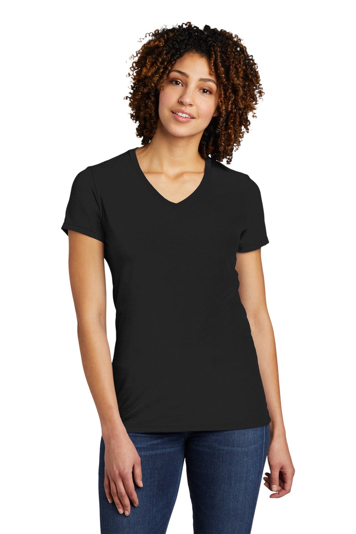 Allmade  Women's Tri-Blend V-Neck Tee AL2018 Deep Black