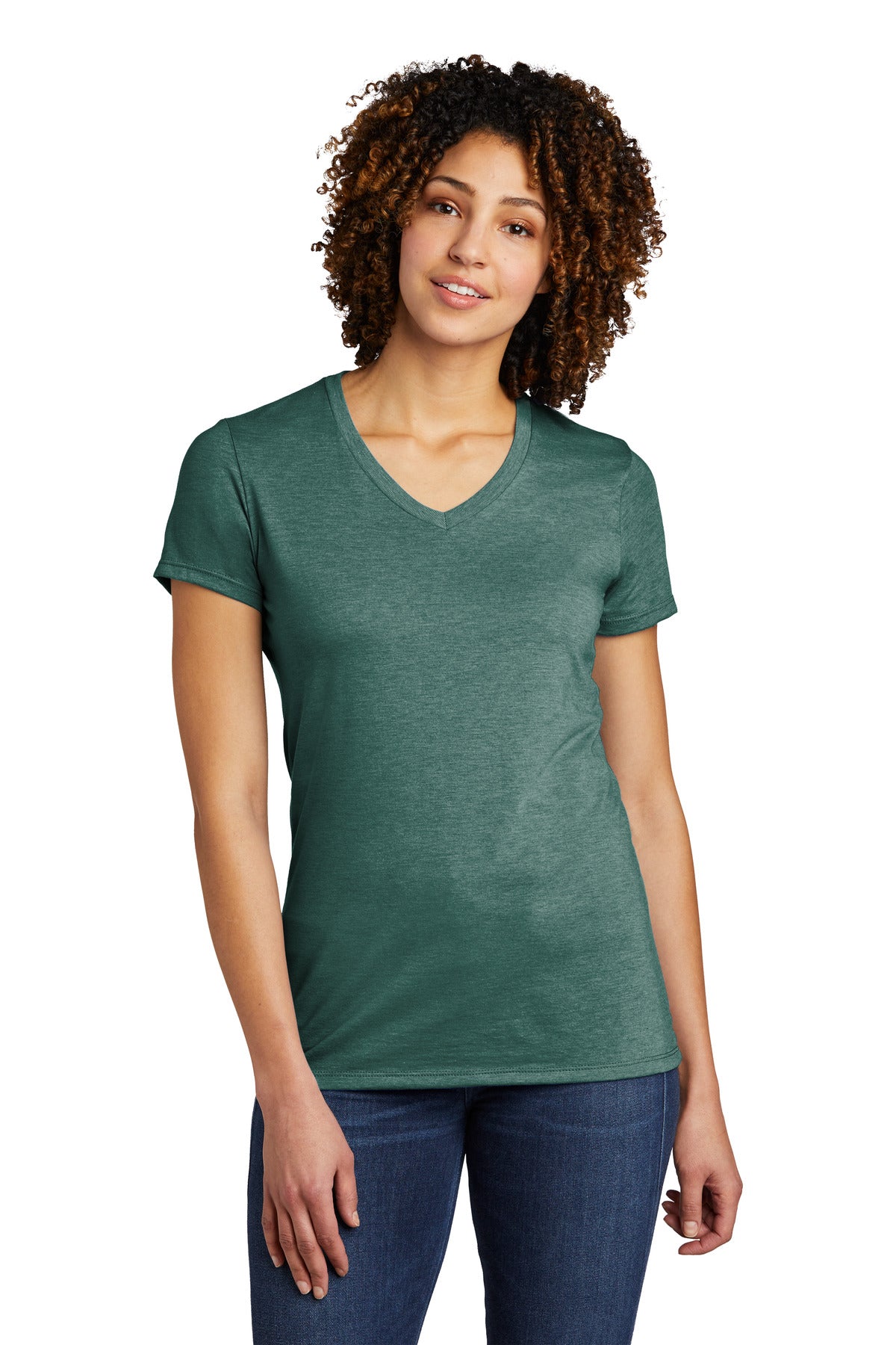 Allmade  Women's Tri-Blend V-Neck Tee AL2018 Deep Sea Green