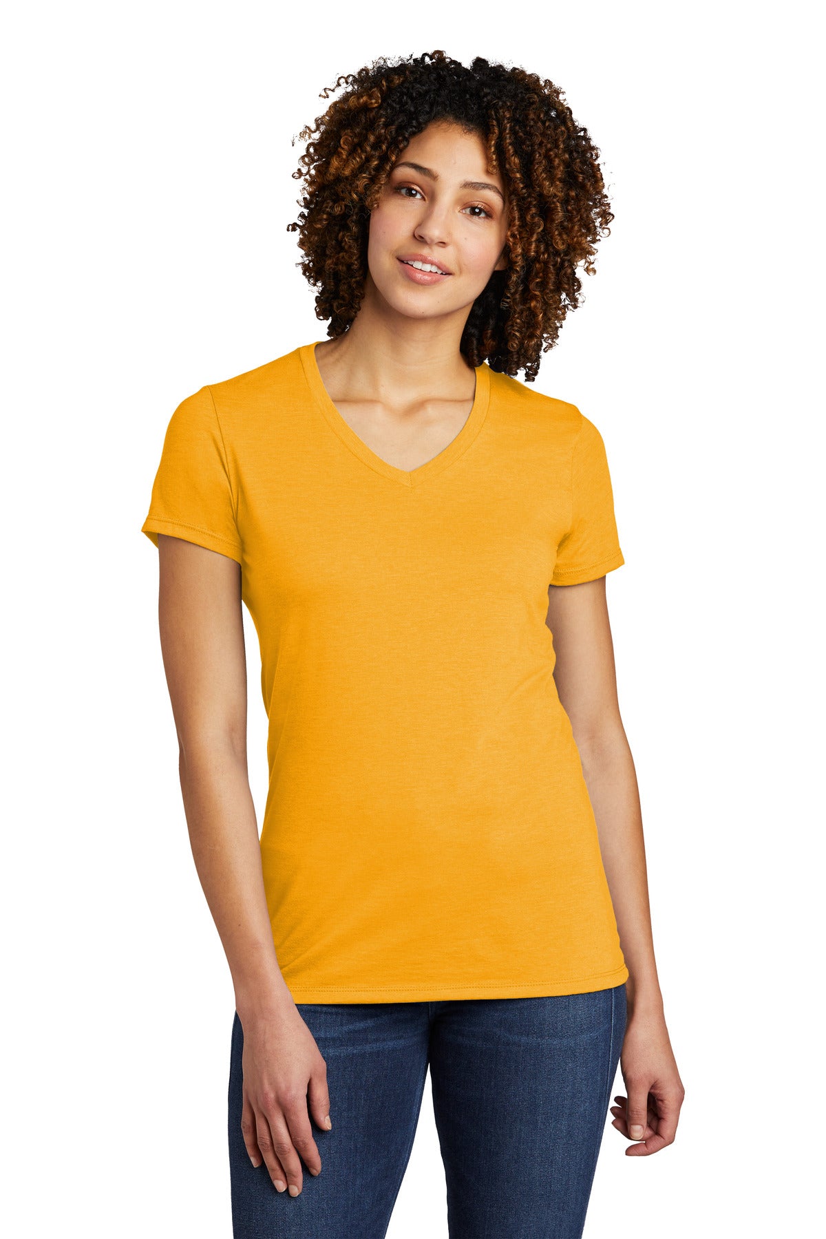 Allmade  Women's Tri-Blend V-Neck Tee AL2018 Orange You Fancy