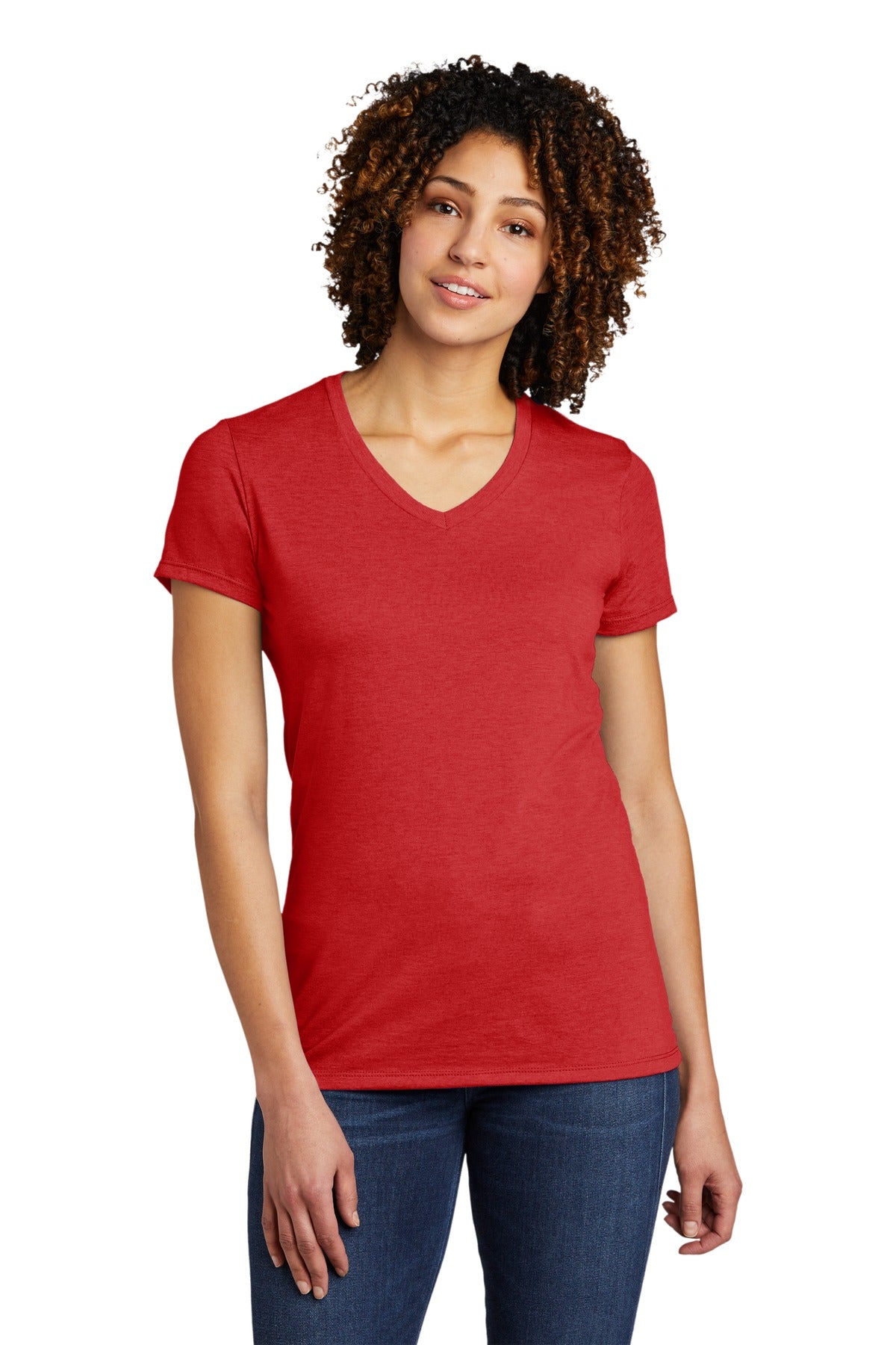 Allmade  Women's Tri-Blend V-Neck Tee AL2018 Rise Up Red