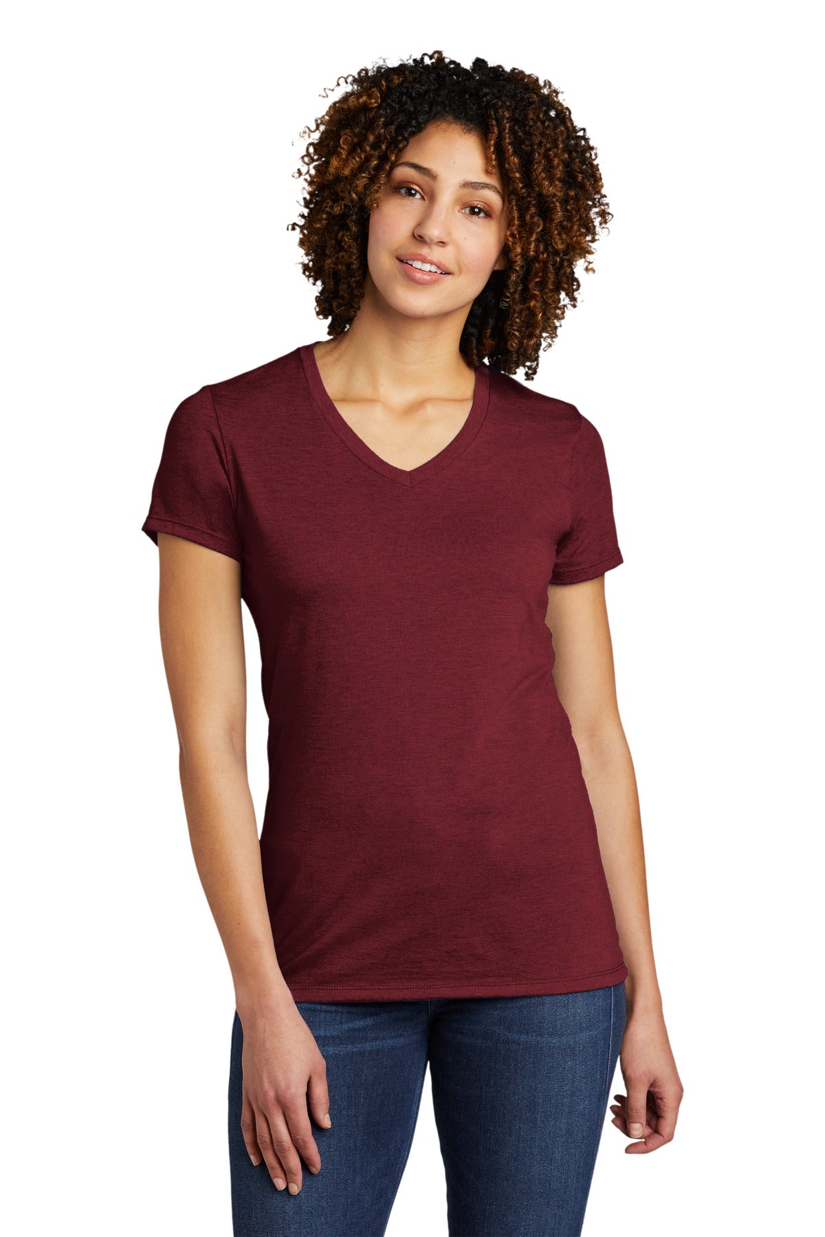 Allmade  Women's Tri-Blend V-Neck Tee AL2018 Vino Red