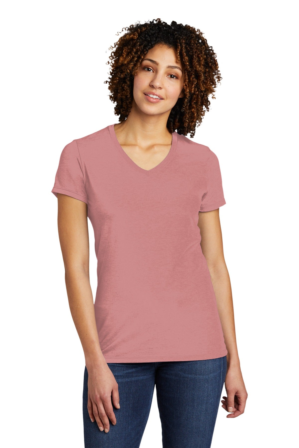 Allmade  Women's Tri-Blend V-Neck Tee AL2018 Vintage Rose