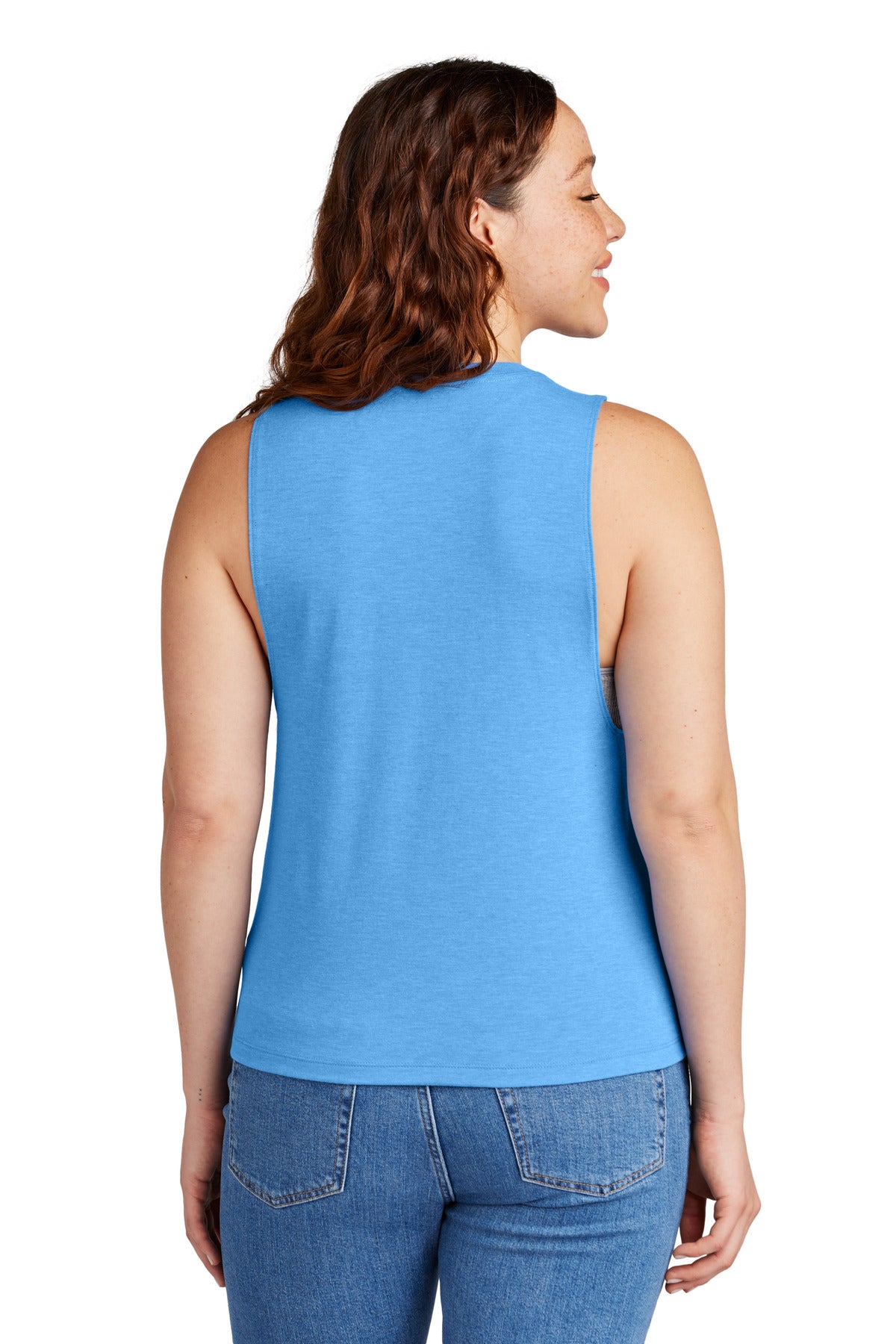 Allmade Women's Tri-Blend Muscle Tank AL2020 Azure Blue