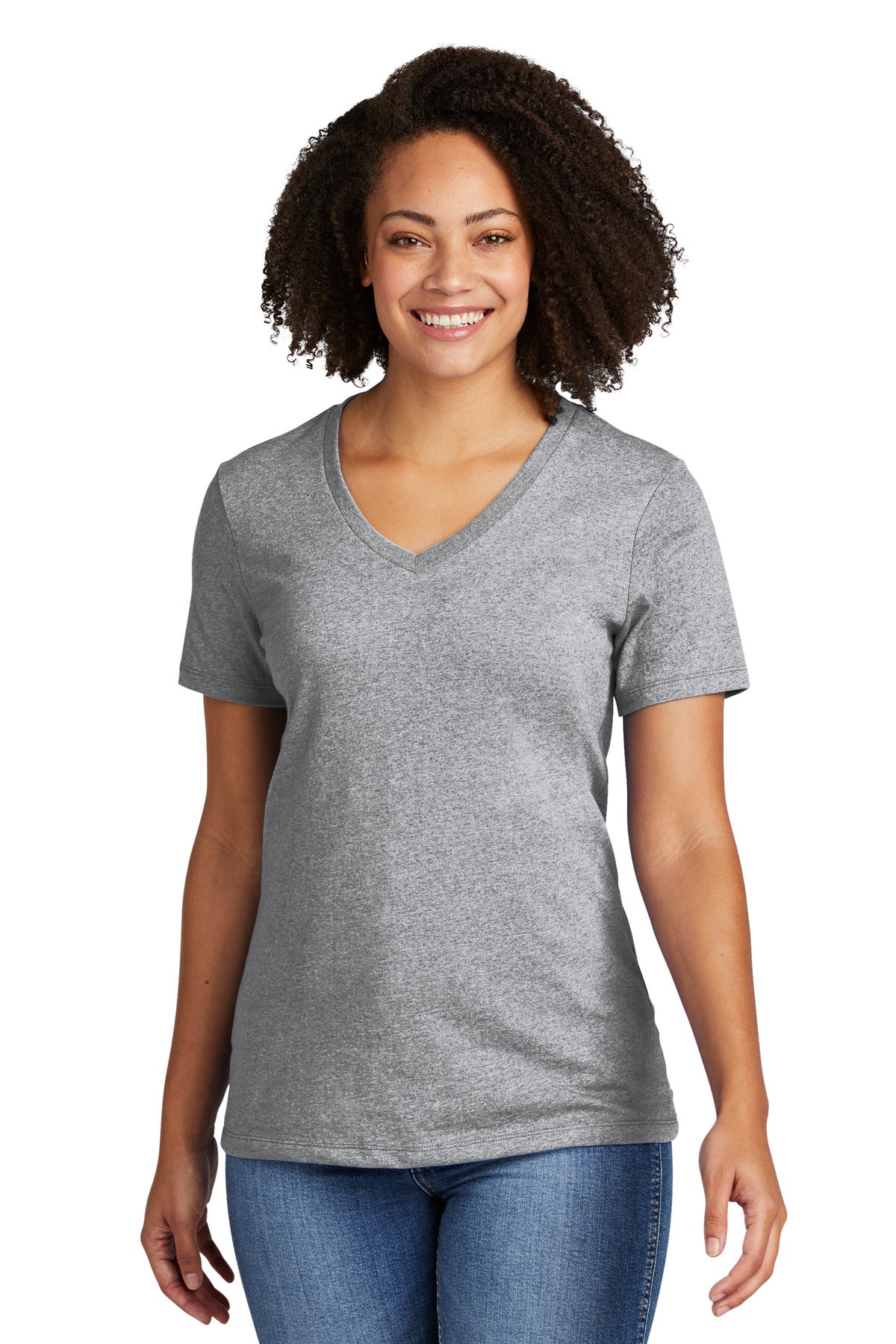 Allmade Women's Recycled Blend V-Neck Tee AL2303 Remade Gray Heather