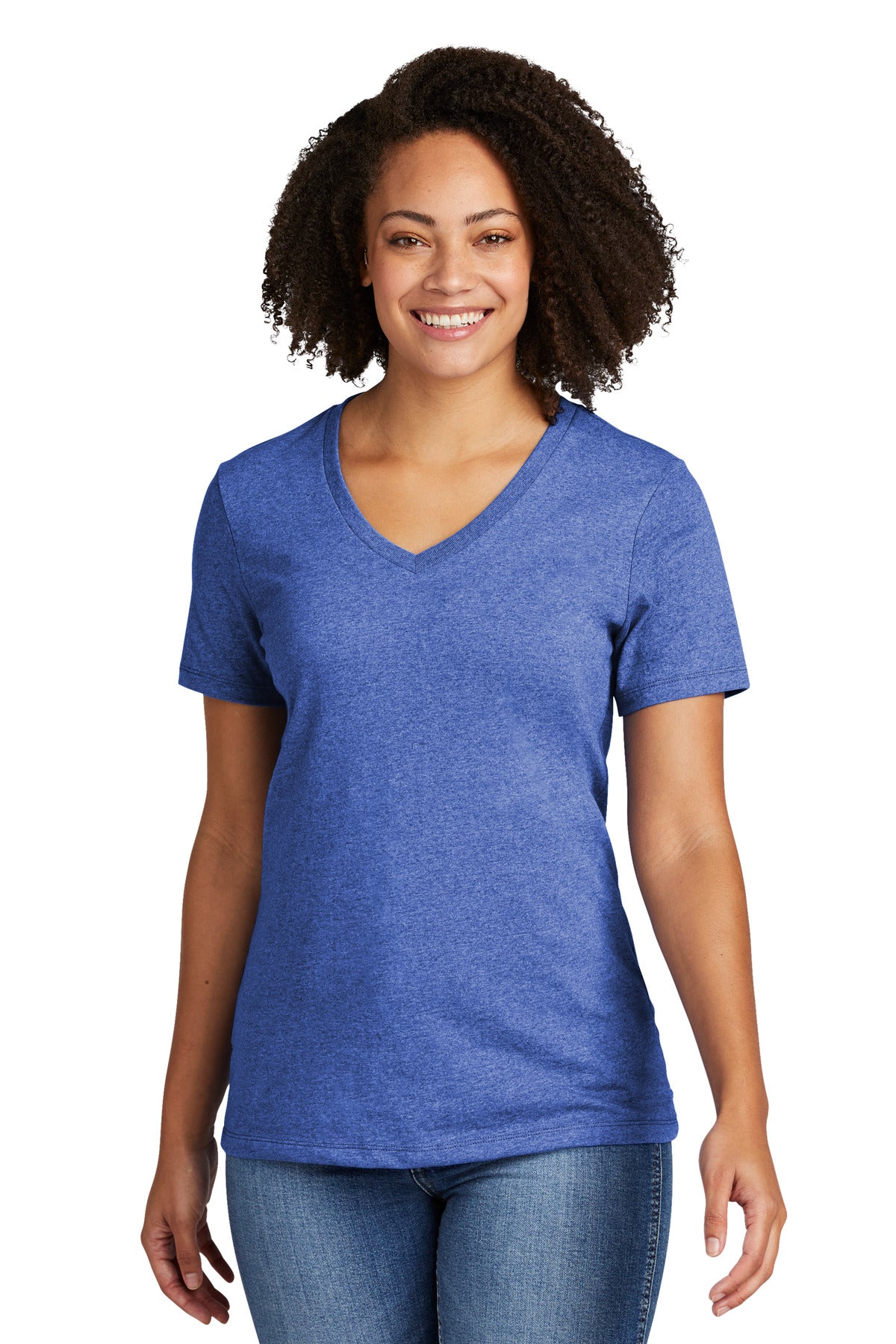 Allmade Women's Recycled Blend V-Neck Tee AL2303 Reused Royal Heather