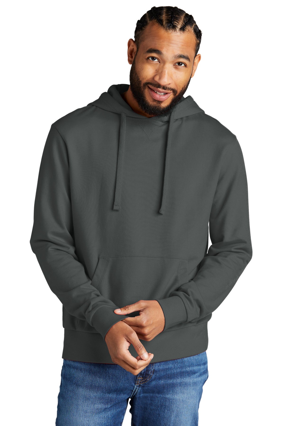 Allmade Unisex Organic French Terry Pullover Hoodie AL4000 Terrain Grey