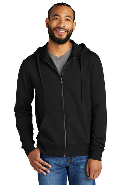 Allmade Unisex Organic French Terry Full-Zip Hoodie AL4002 Deep Black