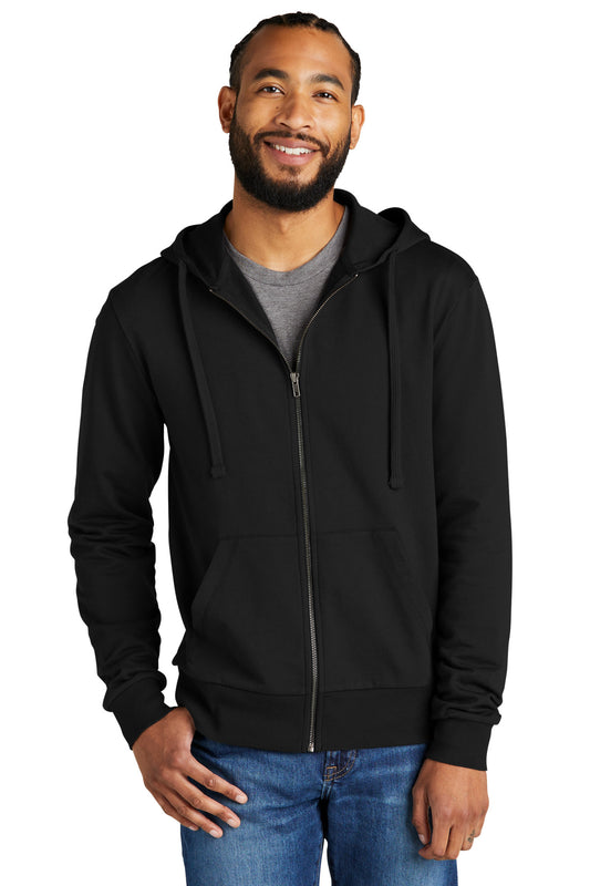 Allmade Unisex Organic French Terry Full-Zip Hoodie AL4002 Deep Black