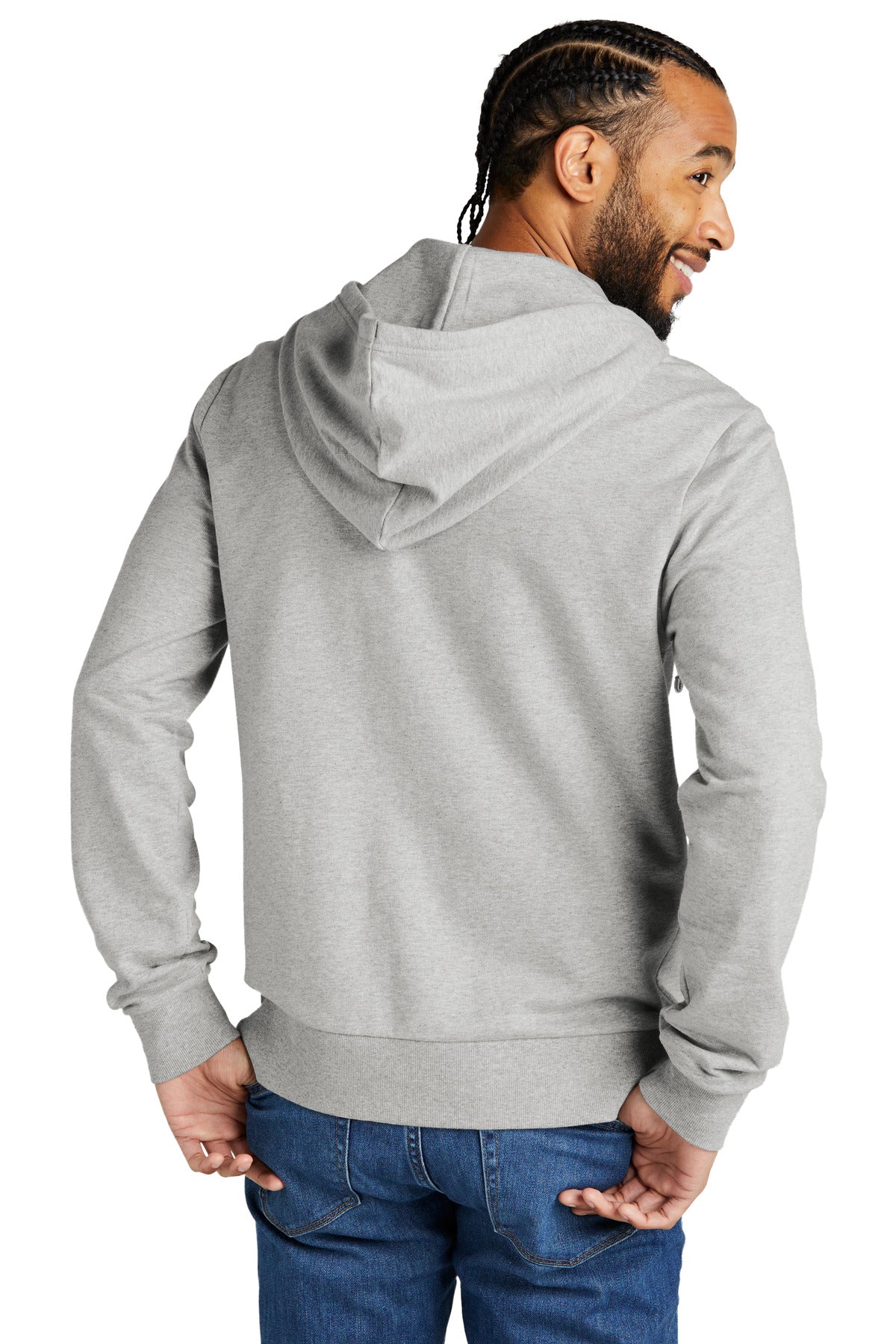 Allmade Unisex Organic French Terry Full-Zip Hoodie AL4002 Granite Grey Heather