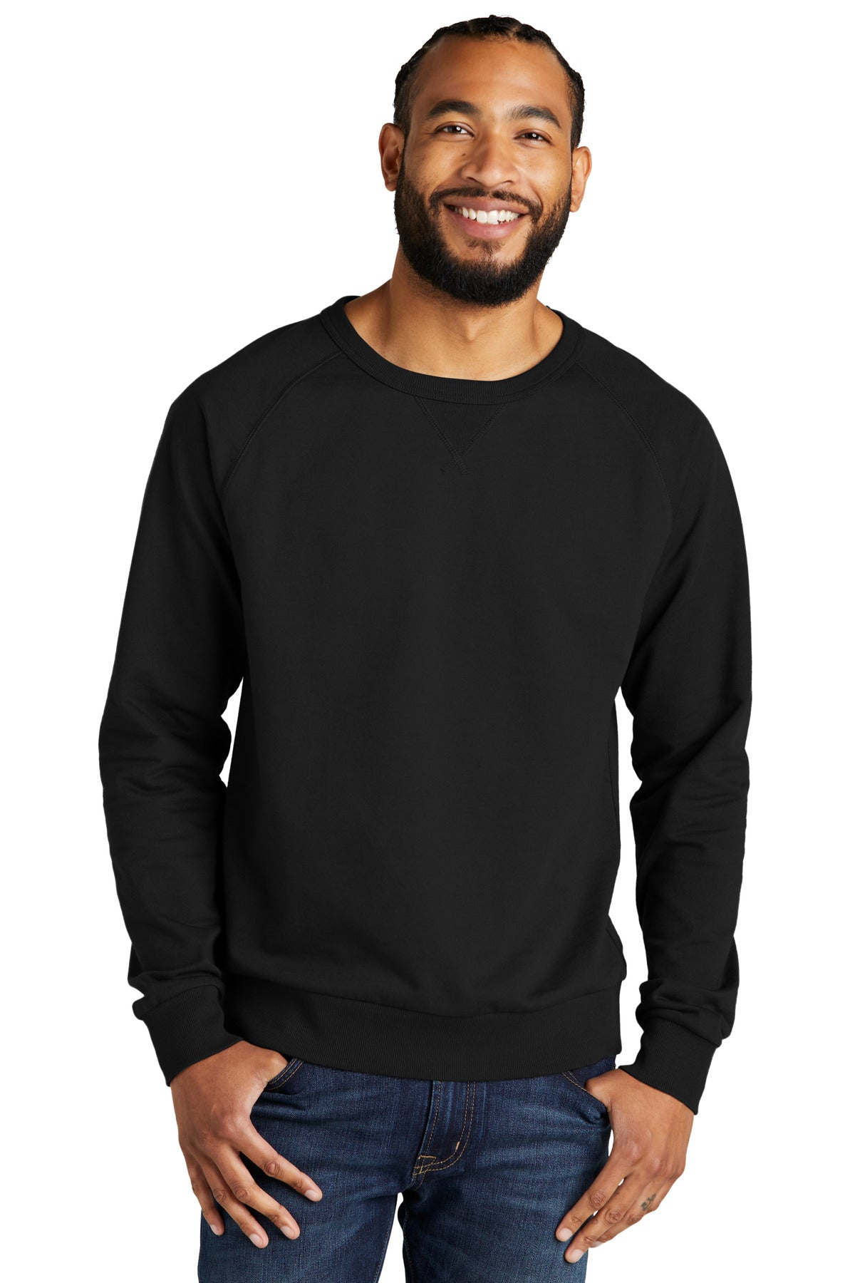 Allmade Unisex Organic French Terry Crewneck Sweatshirt AL4004 Deep Black