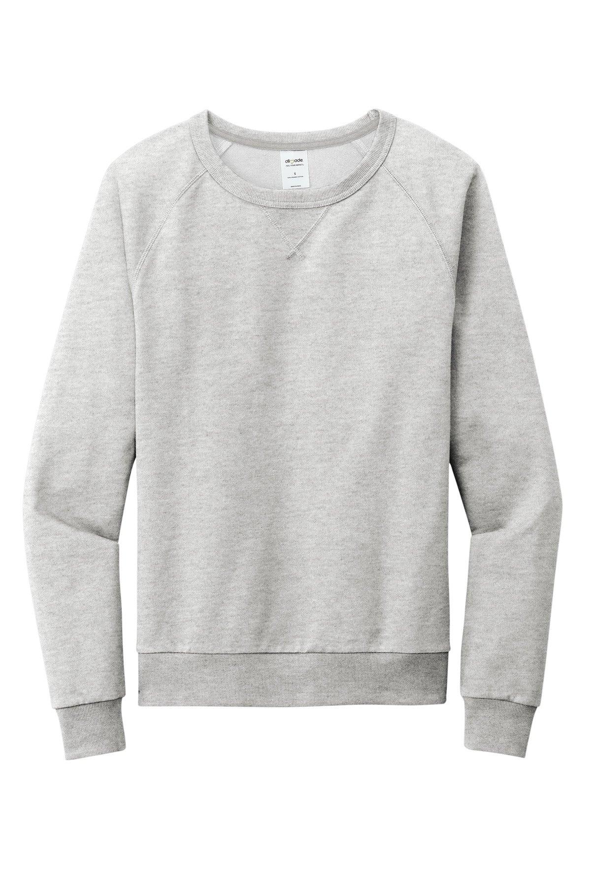 Allmade Unisex Organic French Terry Crewneck Sweatshirt AL4004 Granite Grey Heather