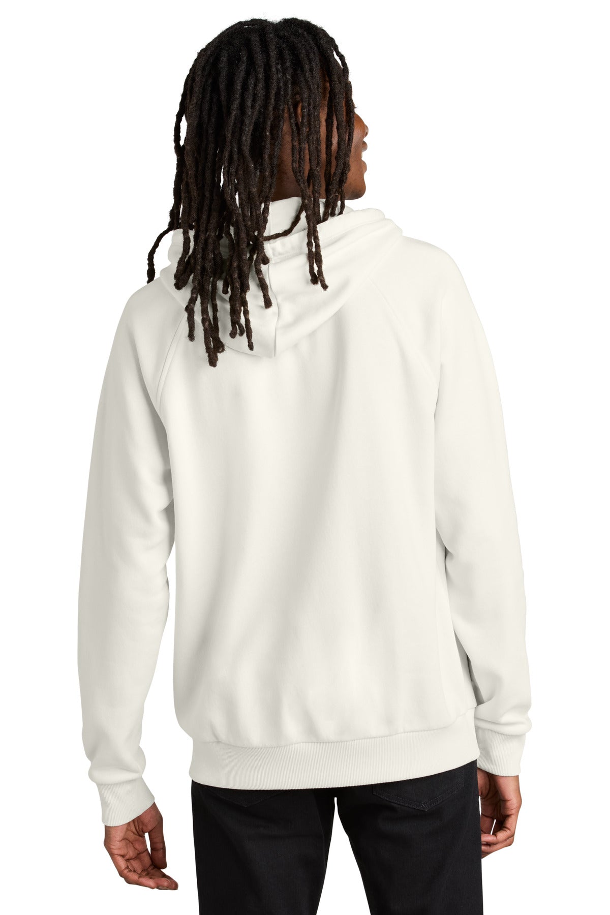 Allmade Unisex Organic CVC Fleece Pullover Hoodie AL5000 White Sand
