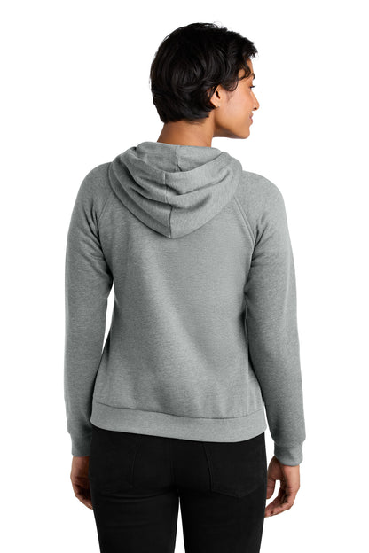 Allmade Women's Organic CVC Fleece Full-Zip Hoodie AL5003 Aluminum Grey Heather
