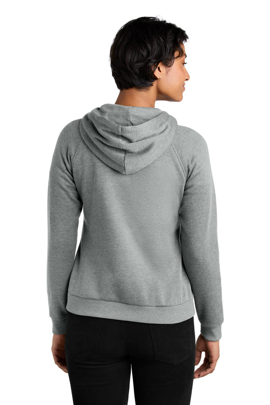 Allmade Women's Organic CVC Fleece Full-Zip Hoodie AL5003 Aluminum Grey Heather