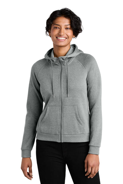 Allmade Women's Organic CVC Fleece Full-Zip Hoodie AL5003 Aluminum Grey Heather