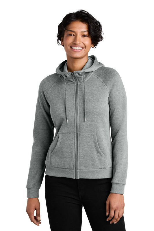 Allmade Women's Organic CVC Fleece Full-Zip Hoodie AL5003 Aluminum Grey Heather