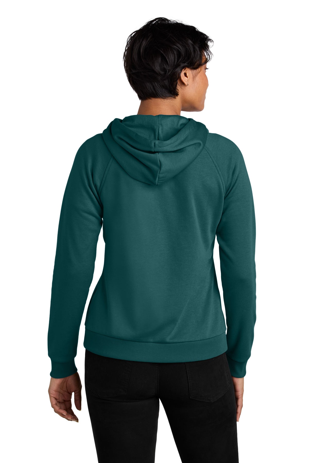 Allmade Women's Organic CVC Fleece Full-Zip Hoodie AL5003 Deep Sea Green