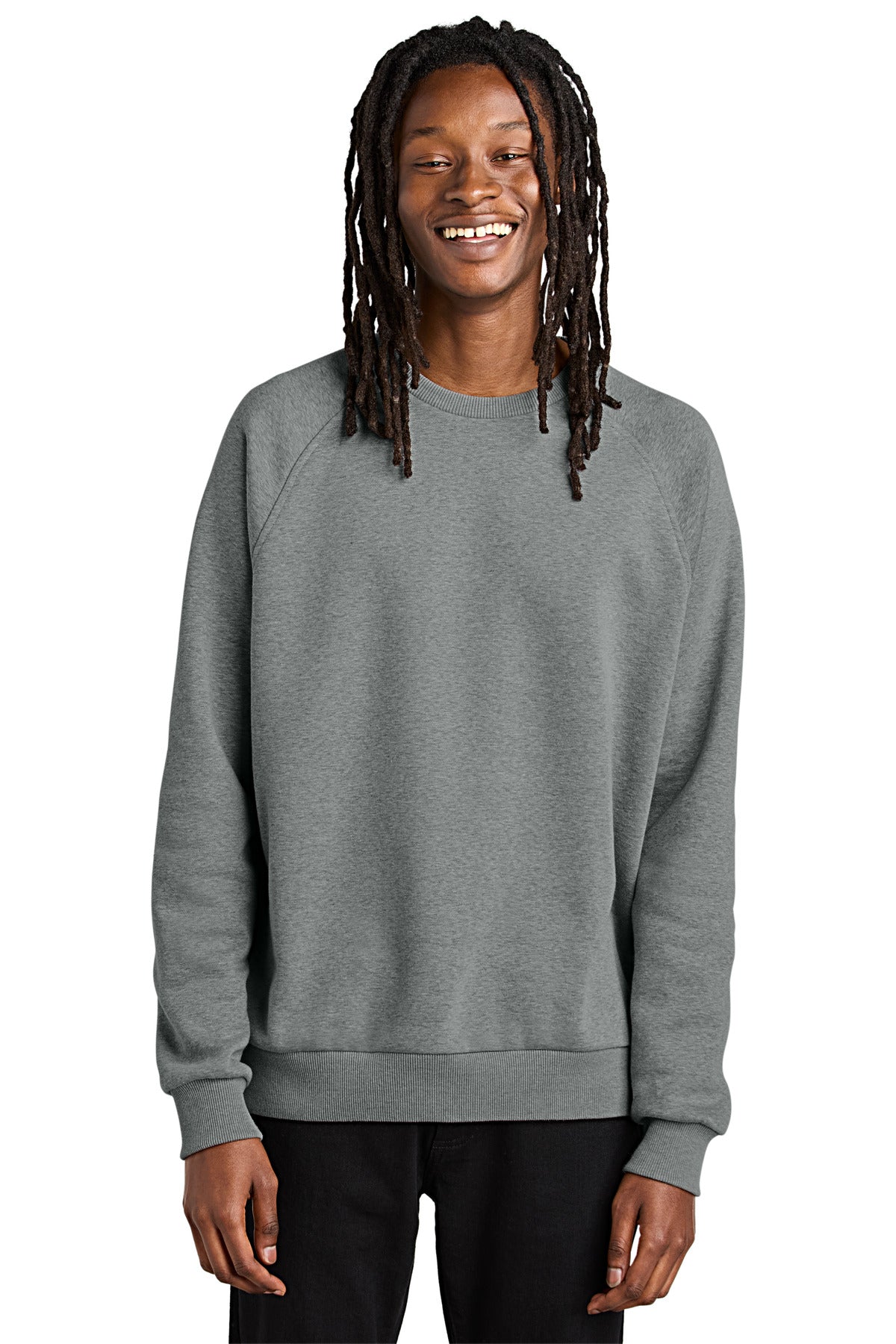 Allmade Unisex Organic CVC Fleece Crewneck Sweatshirt AL5004 Aluminum Grey Heather