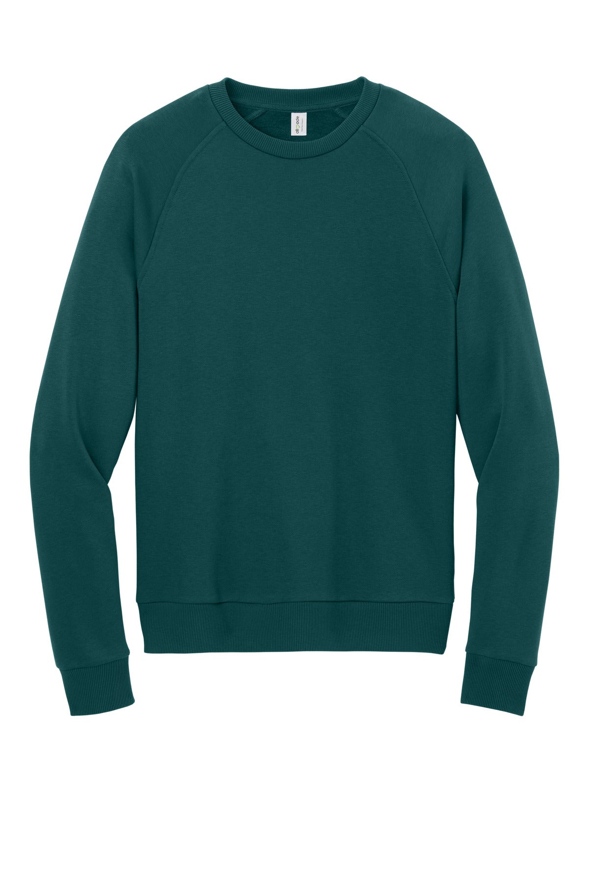 Allmade Unisex Organic CVC Fleece Crewneck Sweatshirt AL5004 Deep Sea Green