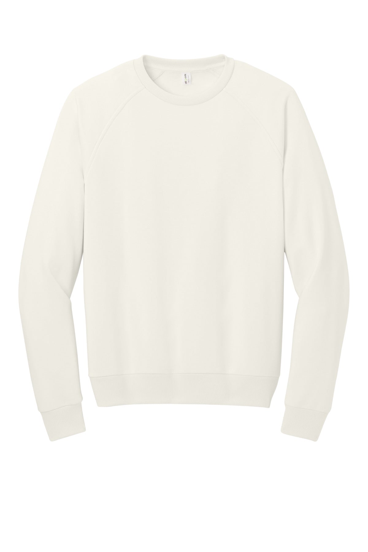 Allmade Unisex Organic CVC Fleece Crewneck Sweatshirt AL5004 White Sand