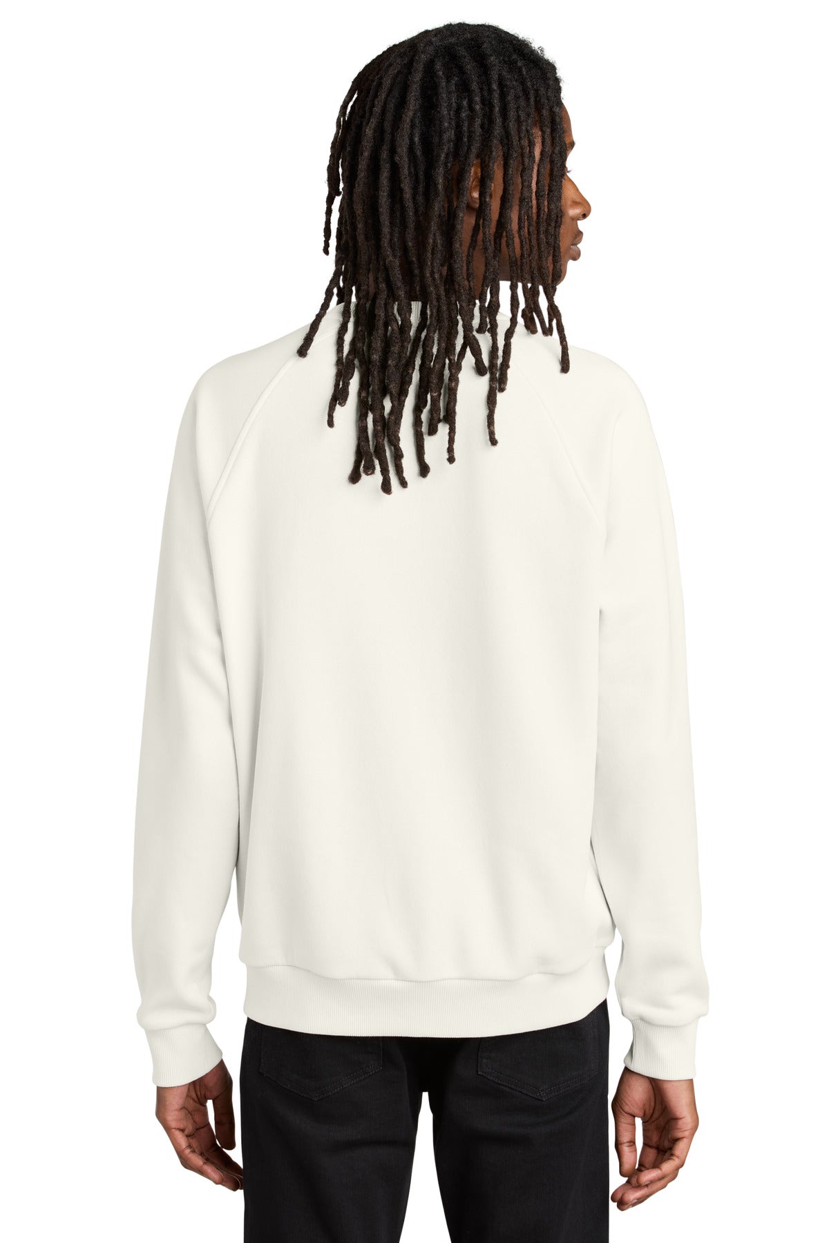 Allmade Unisex Organic CVC Fleece Crewneck Sweatshirt AL5004 White Sand
