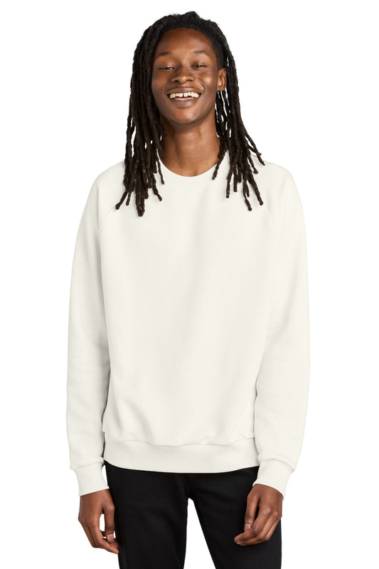 Allmade Unisex Organic CVC Fleece Crewneck Sweatshirt AL5004 White Sand