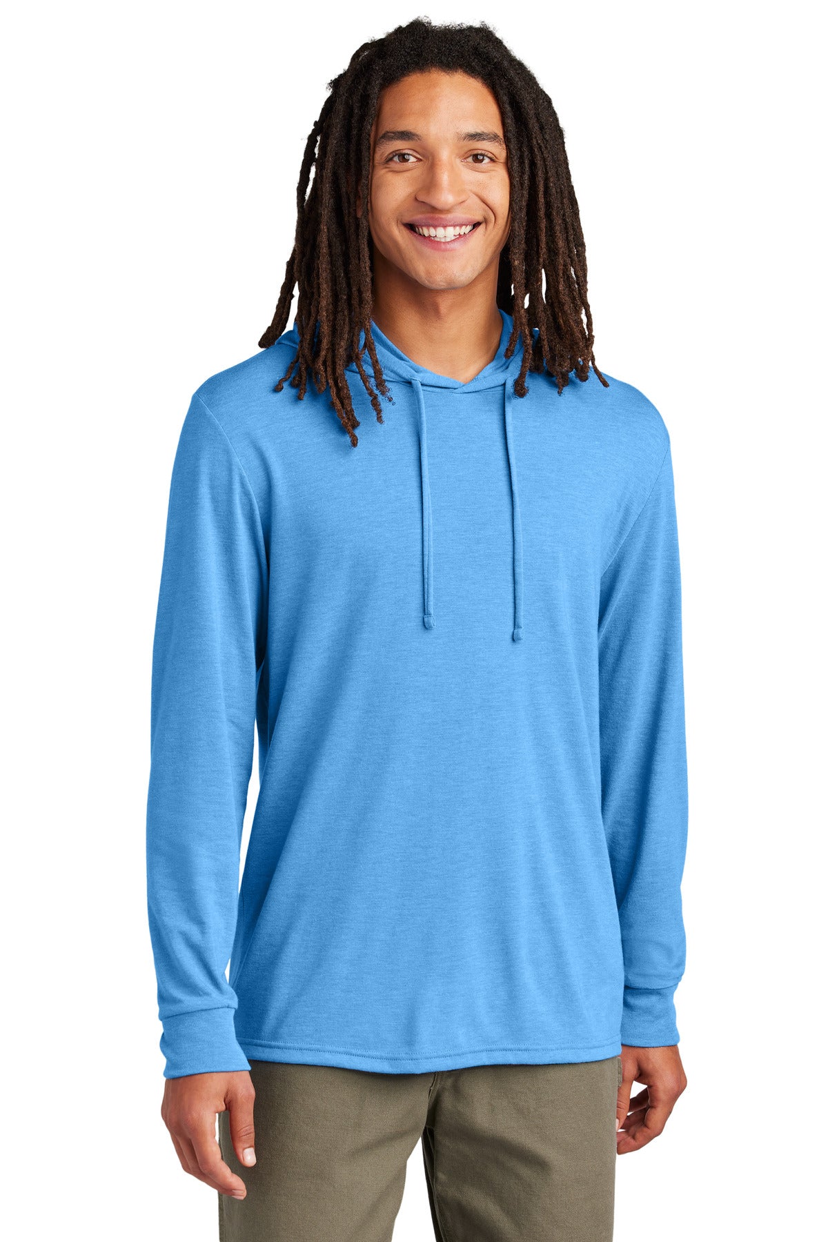 Allmade Unisex Tri-Blend Hoodie Tee AL6003 Azure Blue