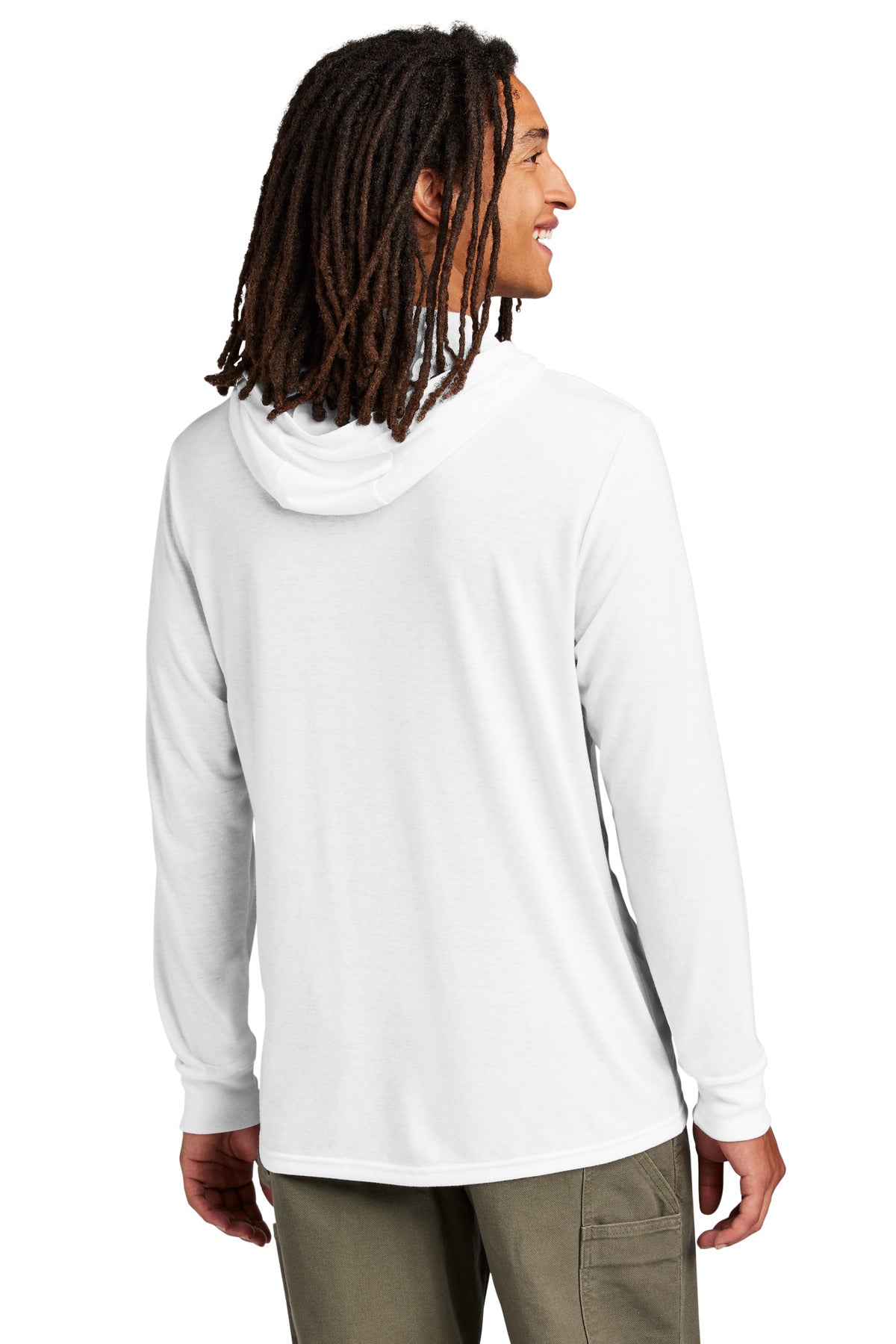 Allmade Unisex Tri-Blend Hoodie Tee AL6003 Bright White