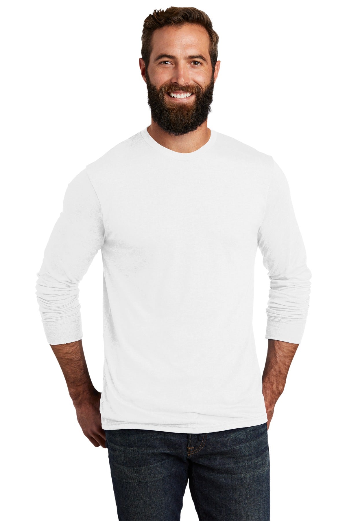 Allmade  Unisex Tri-Blend Long Sleeve Tee AL6004 Bright White
