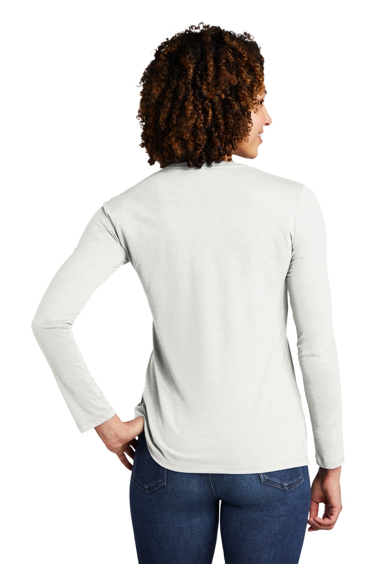 Allmade   Women's Tri-Blend Long Sleeve Tee AL6008 Fairly White
