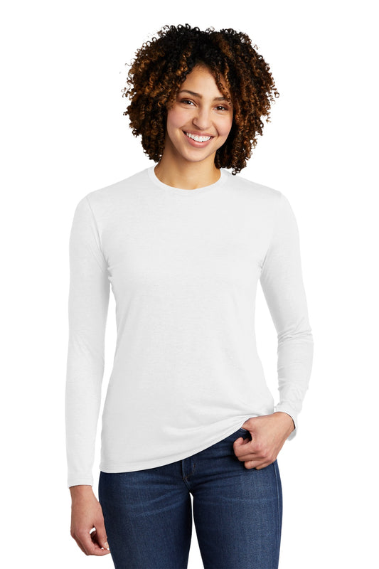 Allmade   Women's Tri-Blend Long Sleeve Tee AL6008 Fairly White