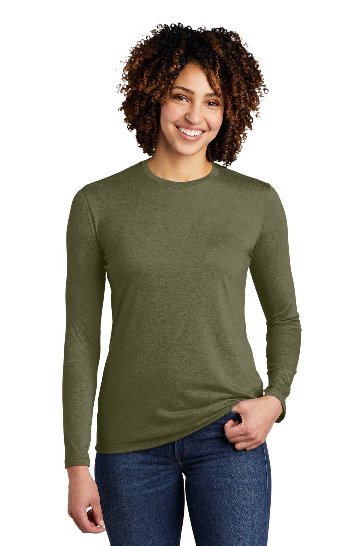 Allmade   Women's Tri-Blend Long Sleeve Tee AL6008 Olive You Green