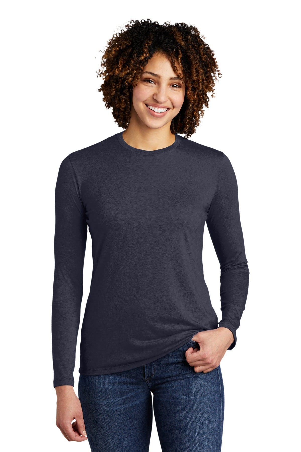 Allmade   Women's Tri-Blend Long Sleeve Tee AL6008 Rebel Blue