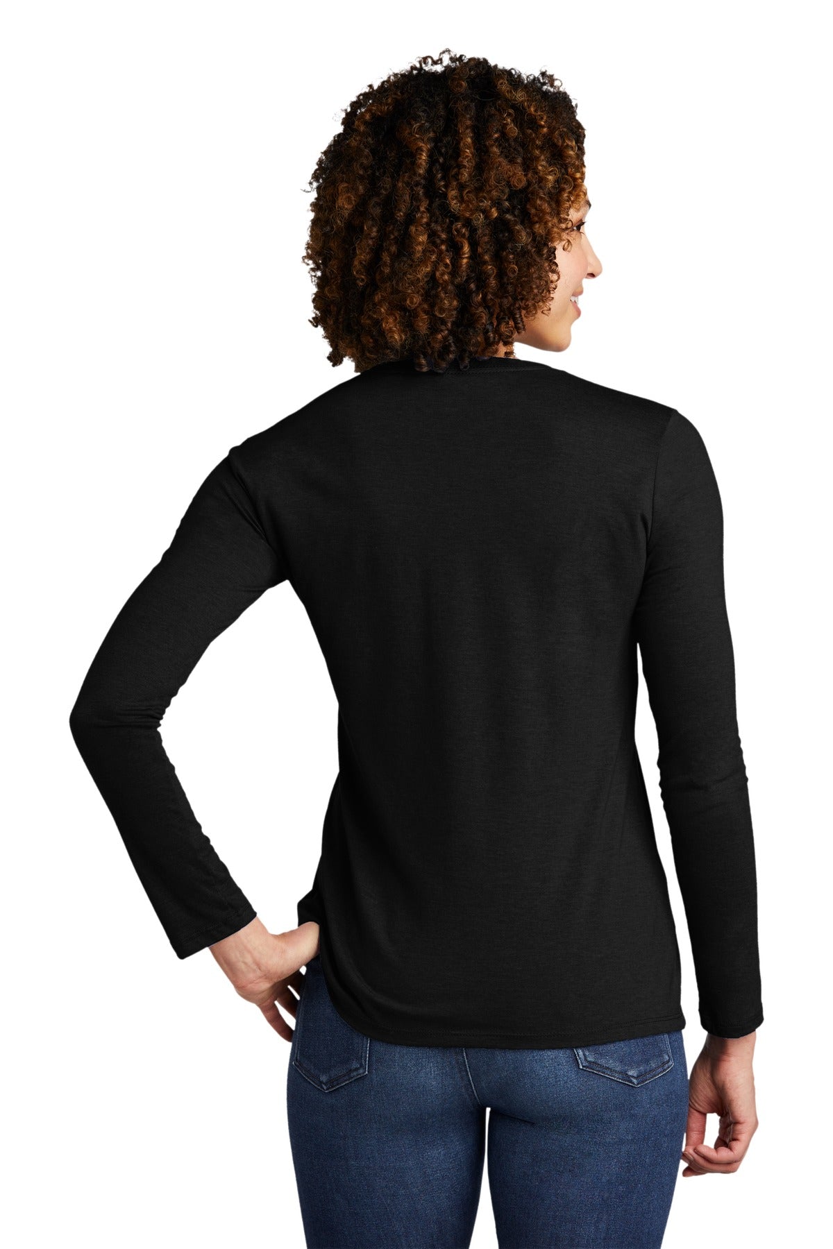 Allmade   Women's Tri-Blend Long Sleeve Tee AL6008 Space Black