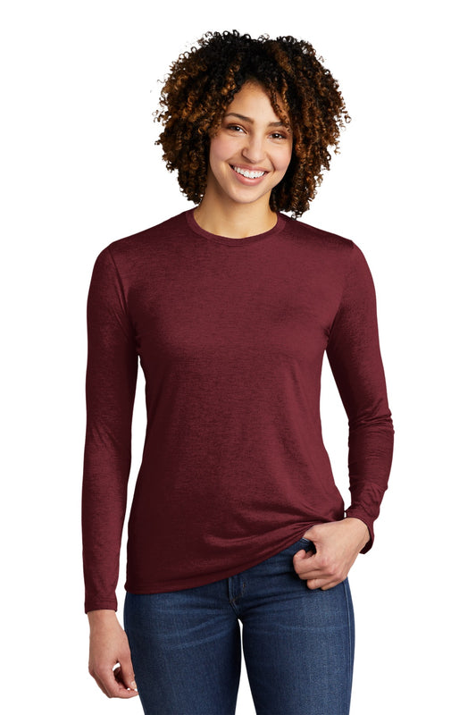 Allmade   Women's Tri-Blend Long Sleeve Tee AL6008 Vino Red