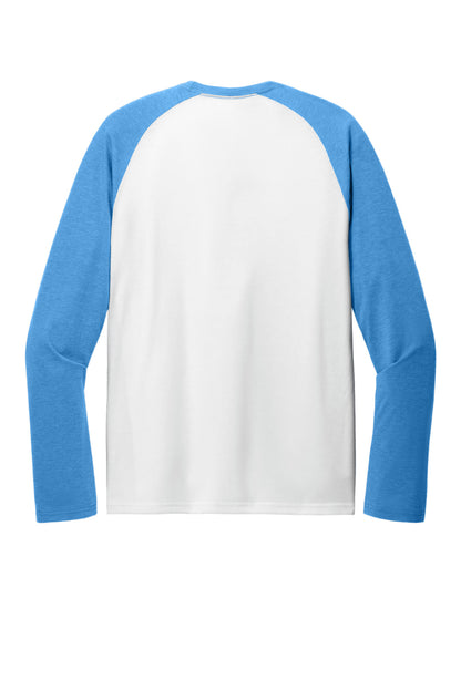 Allmade Unisex Tri-Blend Long Sleeve Colorblock Raglan AL6009 Azure Blue/ Bright White