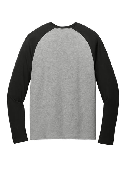 Allmade Unisex Tri-Blend Long Sleeve Colorblock Raglan AL6009 Deep Black/ Aluminum Grey