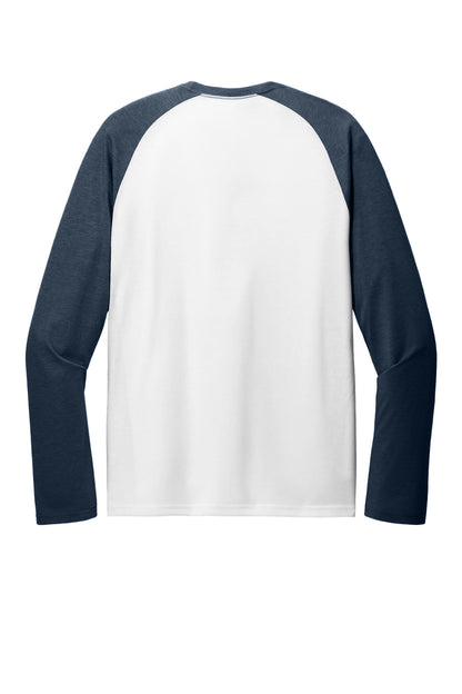 Allmade Unisex Tri-Blend Long Sleeve Colorblock Raglan AL6009 Rebel Blue/ Bright White
