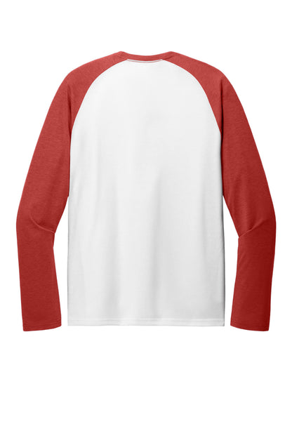 Allmade Unisex Tri-Blend Long Sleeve Colorblock Raglan AL6009 Rise Up Red/ Bright White