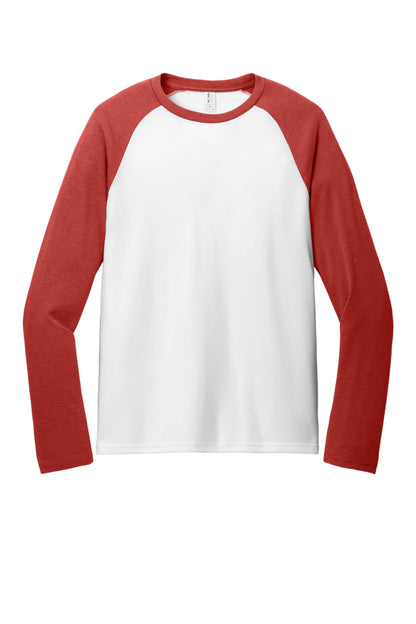Allmade Unisex Tri-Blend Long Sleeve Colorblock Raglan AL6009 Rise Up Red/ Bright White