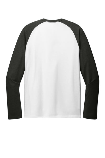 Allmade Unisex Tri-Blend Long Sleeve Colorblock Raglan AL6009 Space Black/ Bright White