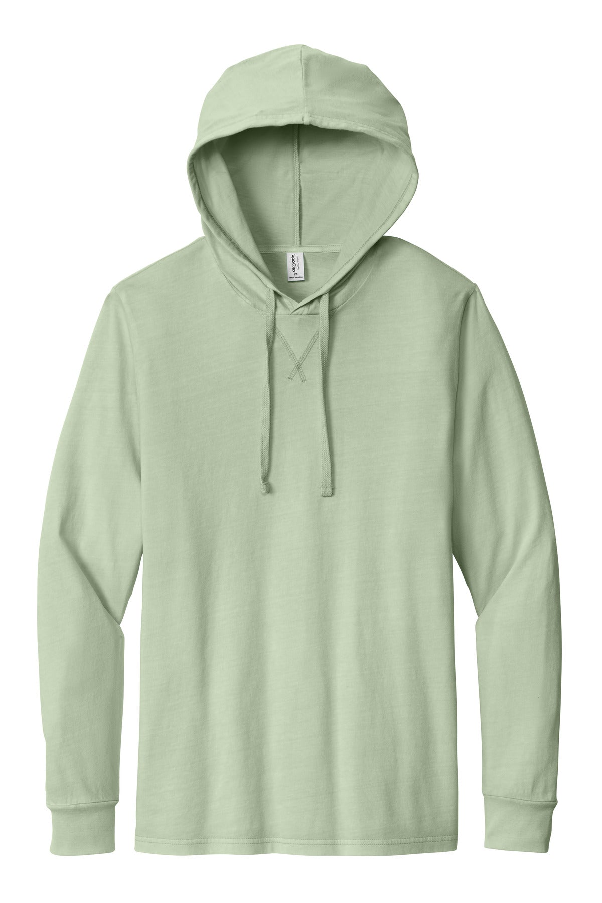 Allmade Unisex Mineral Dye Organic Cotton Hoodie Tee AL6305 Lichen Green